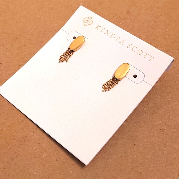 NEW Kendra Scott Deanna Stud Earring in Gold - Picture 5 of 8